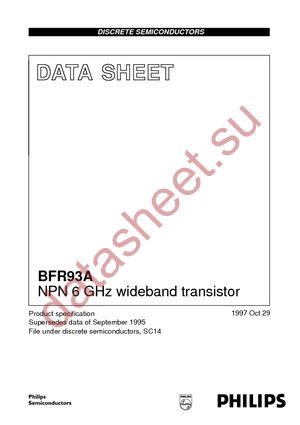 BFR93A T/R datasheet  